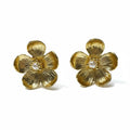 Orecchini Fiore Dorato con perla