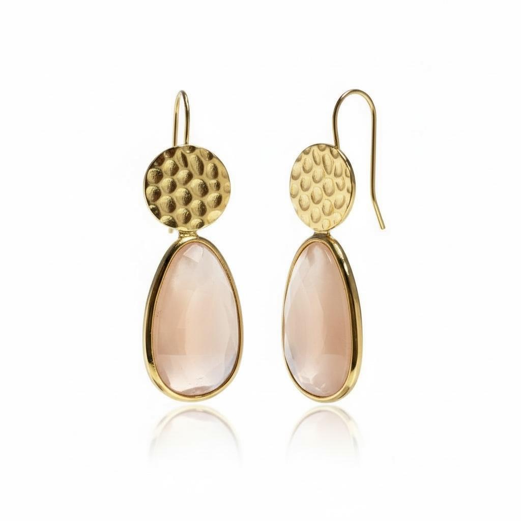 Orecchini  Gocce di Luce e Dettagli Martellati