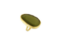 Anello Regolabile con Pietra Occhio di Gatto (Taglia Media)