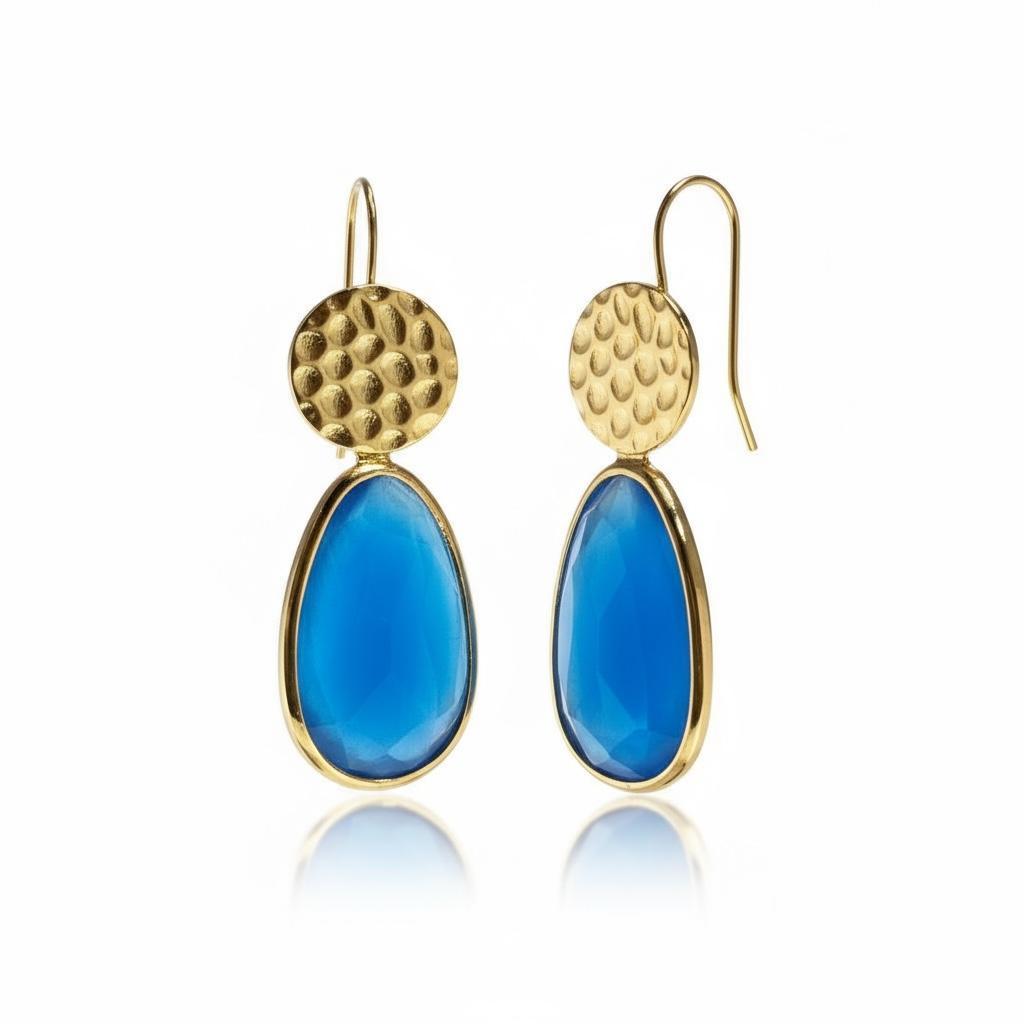 Orecchini  Gocce di Luce e Dettagli Martellati